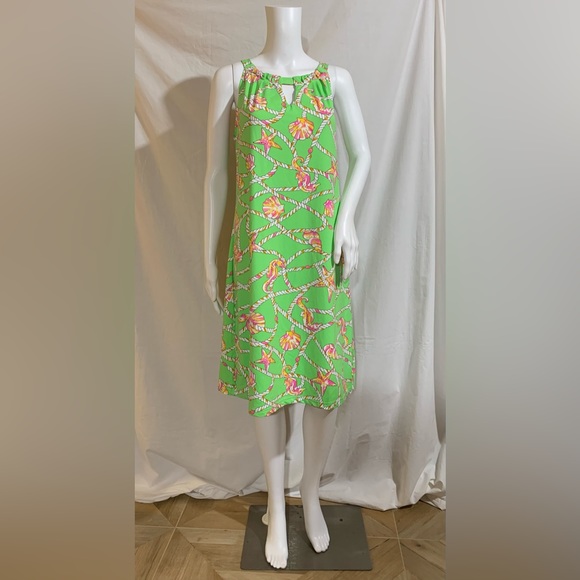 Barbara Gerwit neon nautical dress, size M - Picture 2 of 6